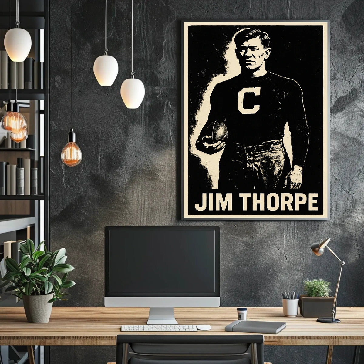 Jim Thorpe Iconic Athlete Poster