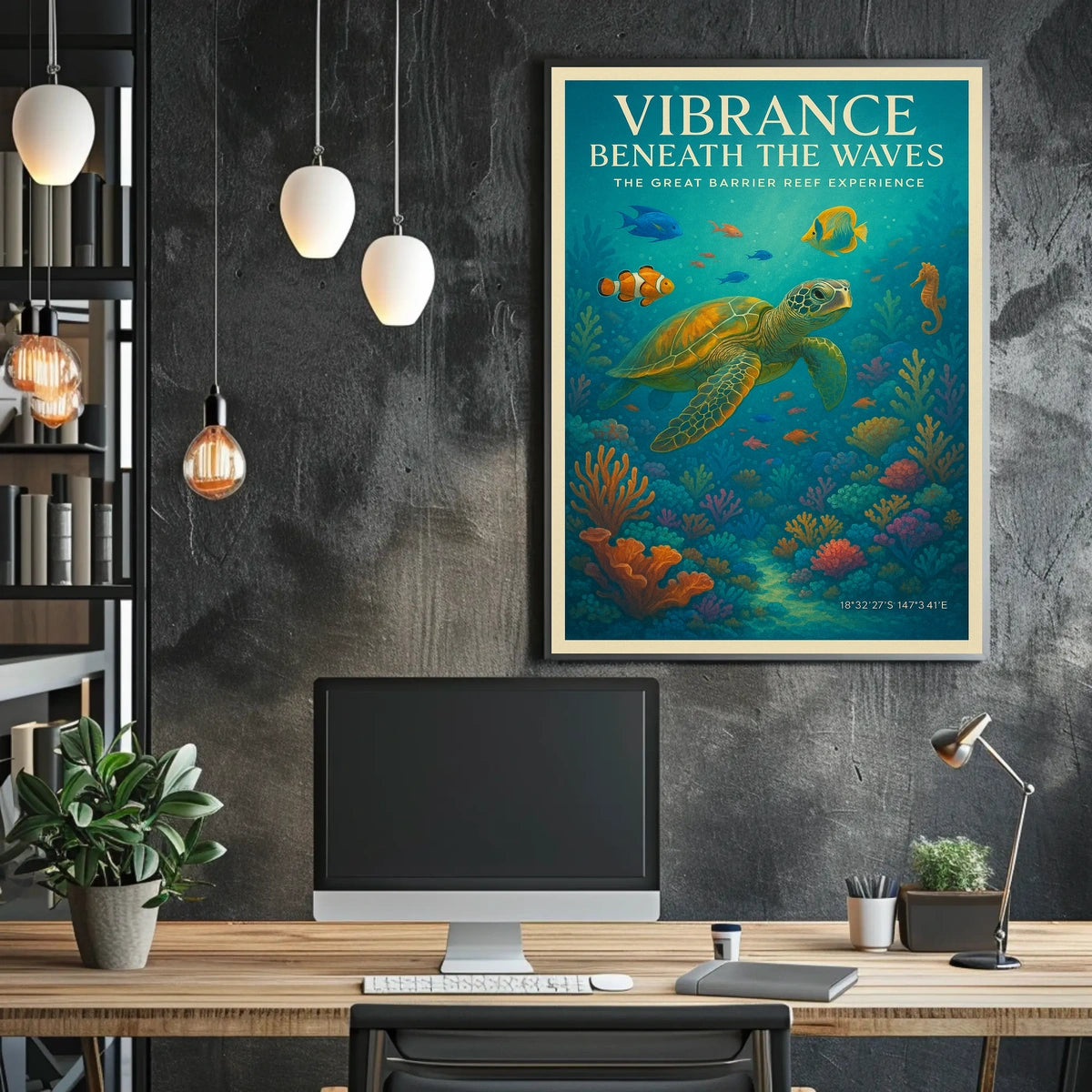 Vibrance Beneath the Waves Poster