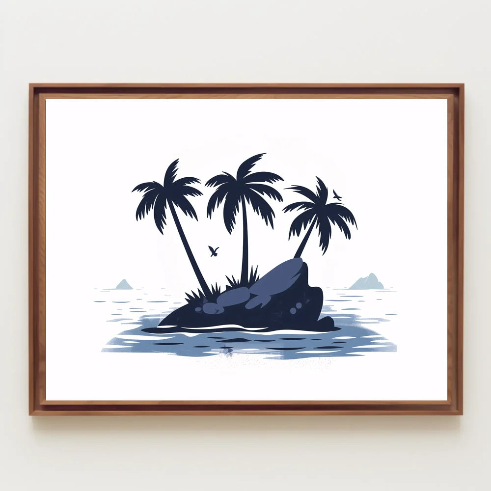 Tropical Island Escape Modern Art Poster