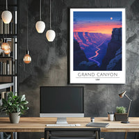 Grand Canyon Nightscape: Modern Art National Park Poster