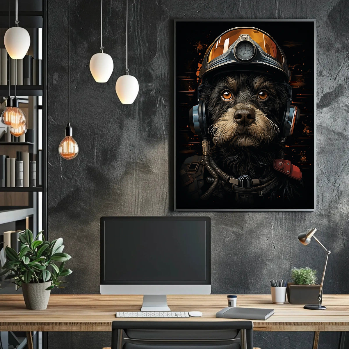 Space Explorer Dog Poster