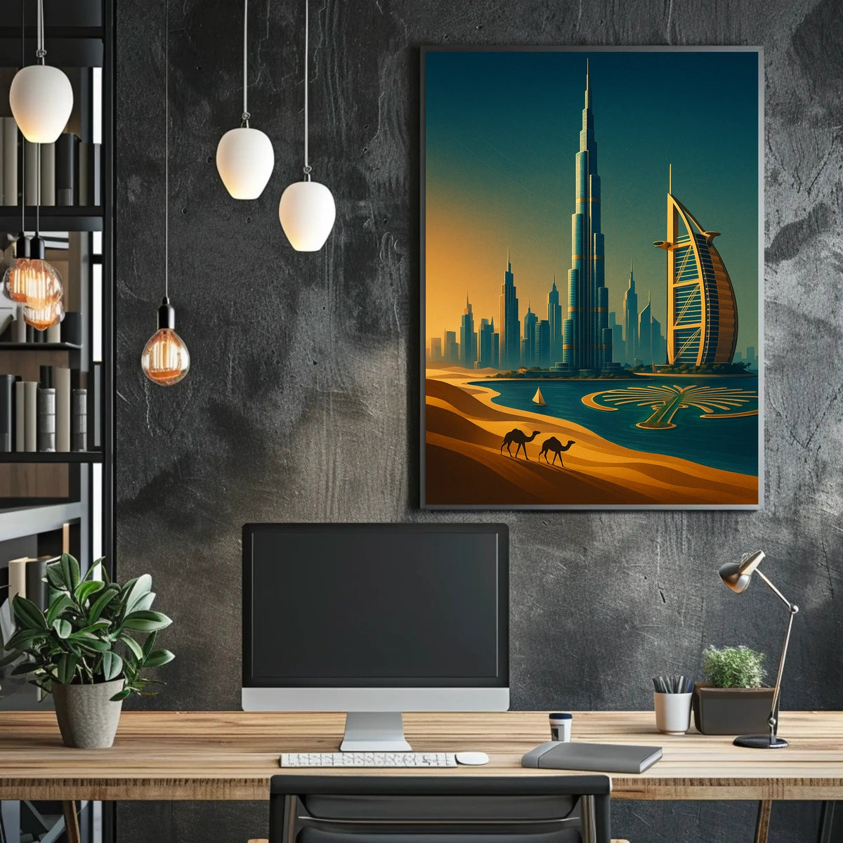 Dubai Skyline A Modern Oasis Modern Poster
