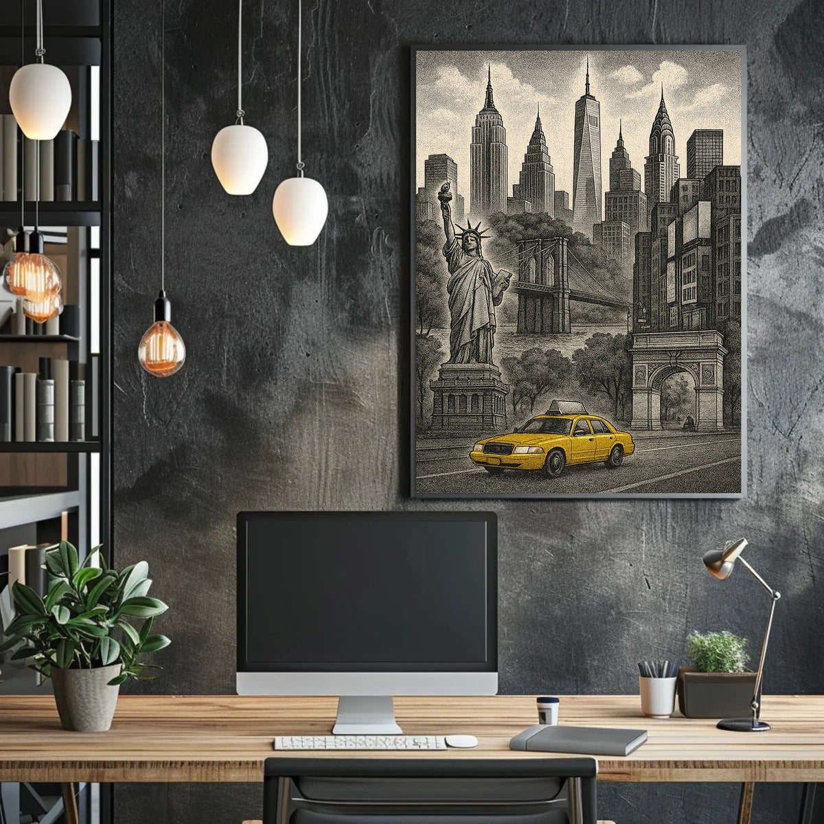 Iconic New York City Landmarks Poster