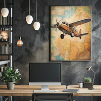 Vintage Aviation Adventure Poster