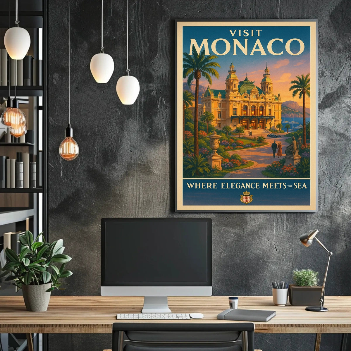 Visit Monaco Where Elegance Meets the Sea Poster