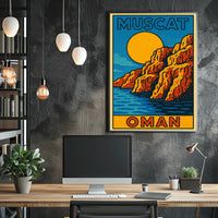 Muscat, Oman Scenic Travel Poster