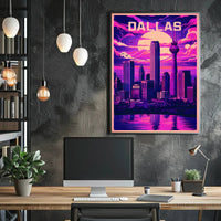 Dallas Skyline at Dusk Poster