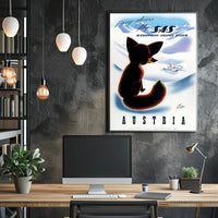 Vintage SAS Travel Poster: Explore Austria's Alpine Charm Travel Poster PosterGoat