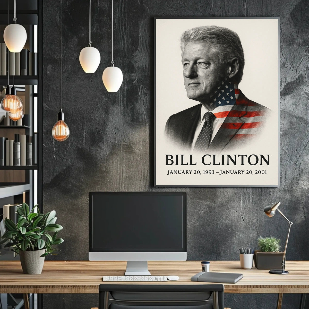 Bill Clinton 42nd President of the United States Reflections Poster