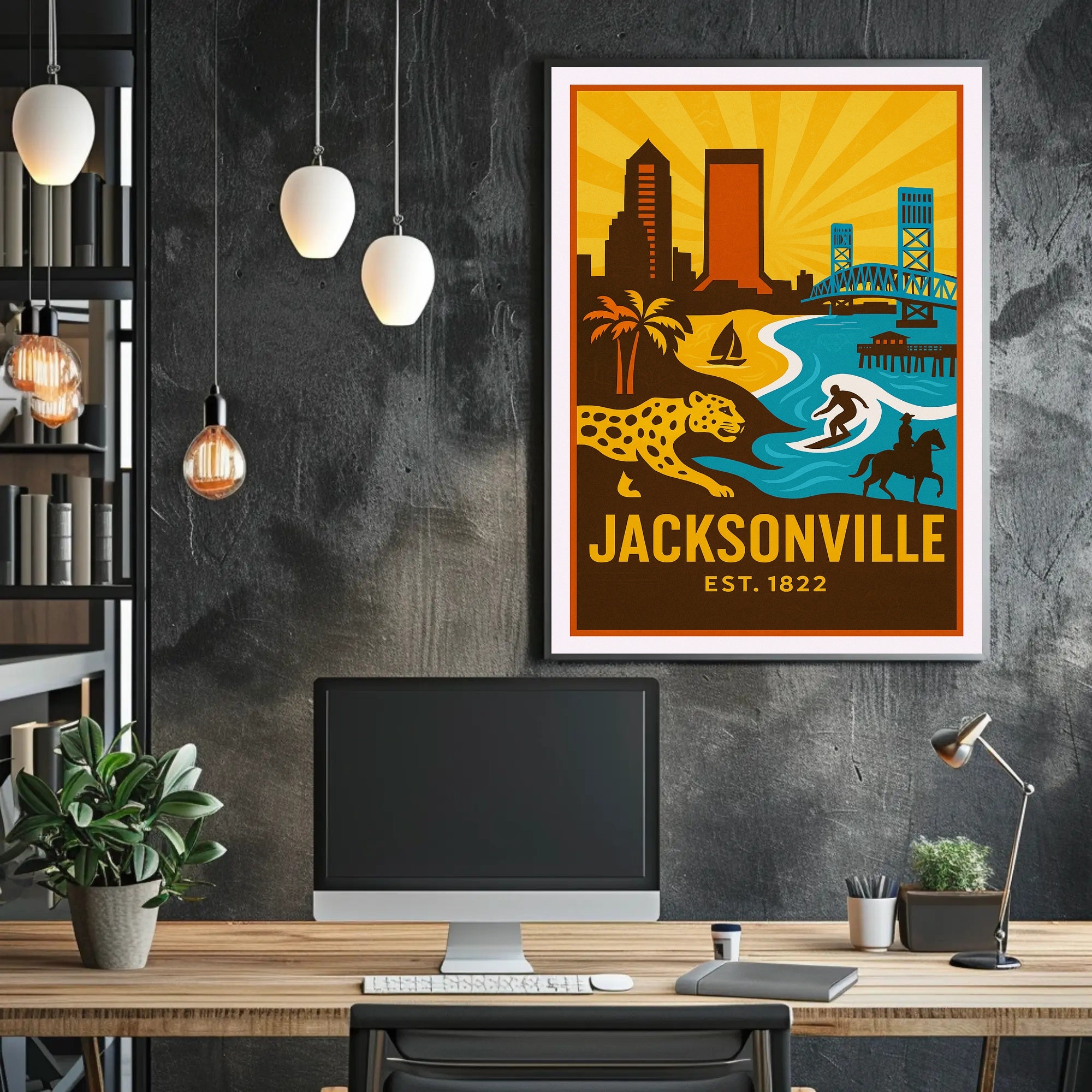 Jacksonville Established 1822 Poster PosterGoat