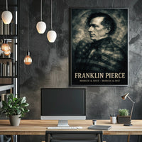 Franklin Pierce 14th President of the United States Double Exposure Poster