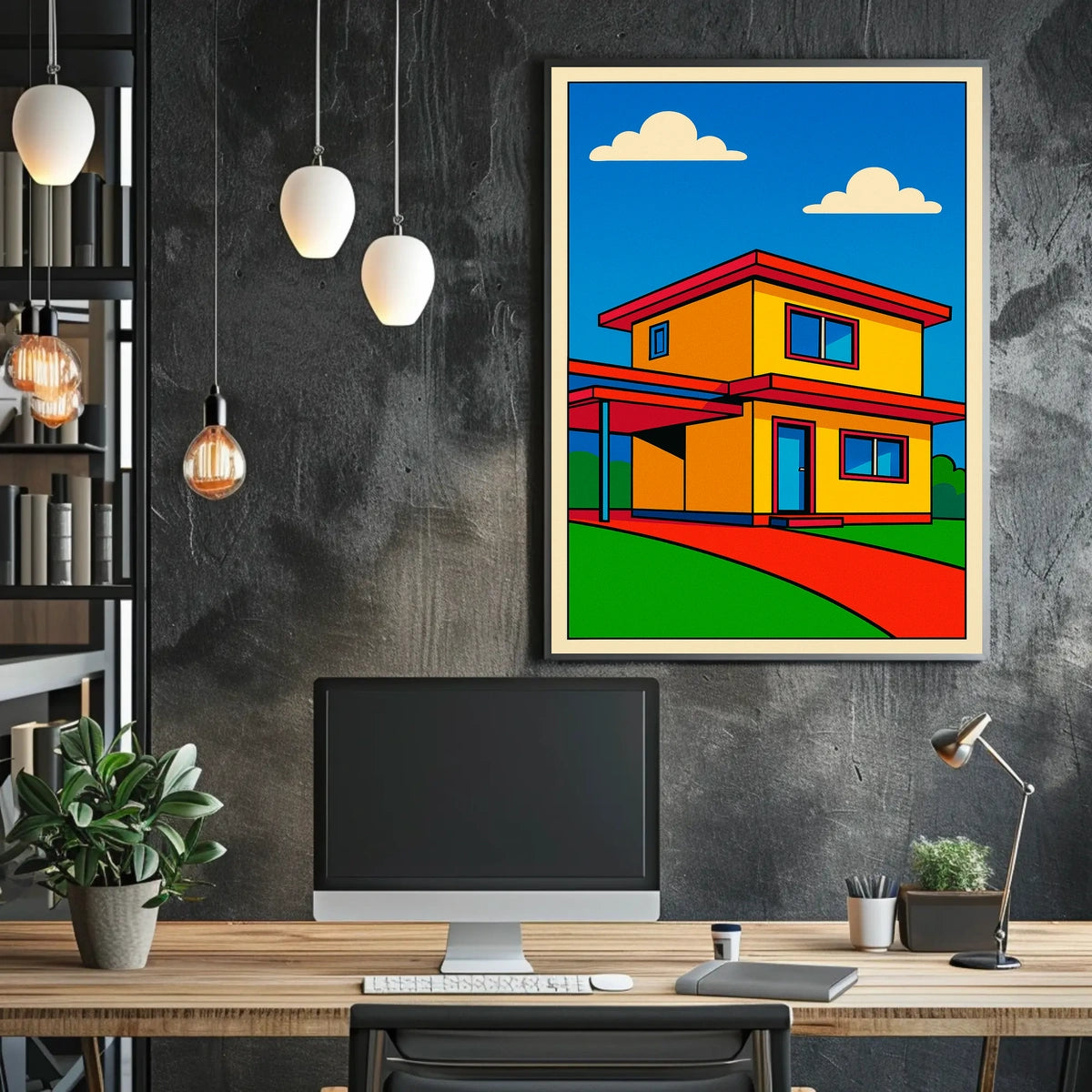 Modern Pop Art House Modern Poster