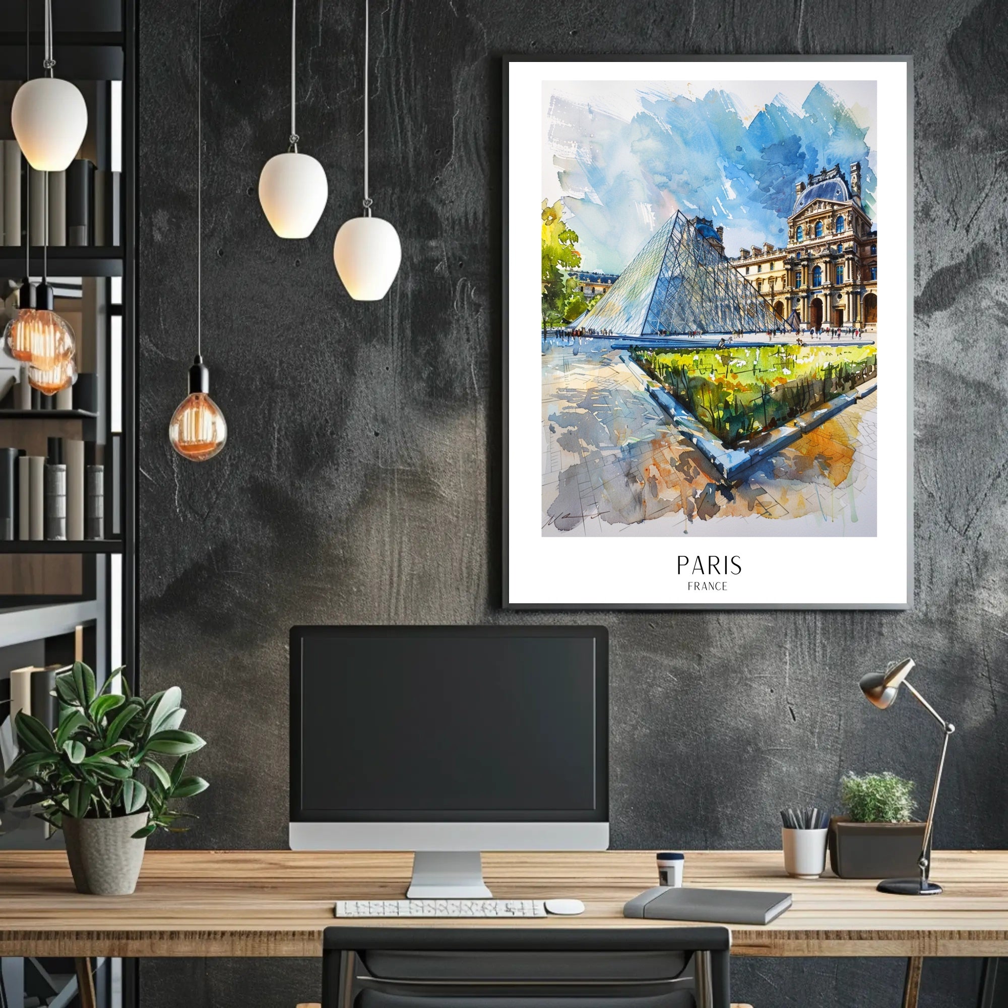 Louvre Pyramid Paris Travel Poster PosterGoat