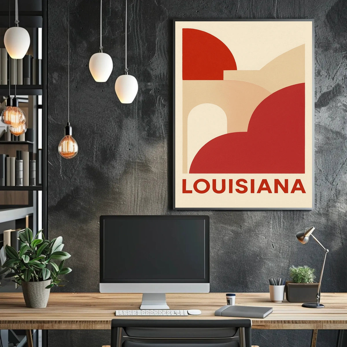 Louisiana Abstract Art Poster