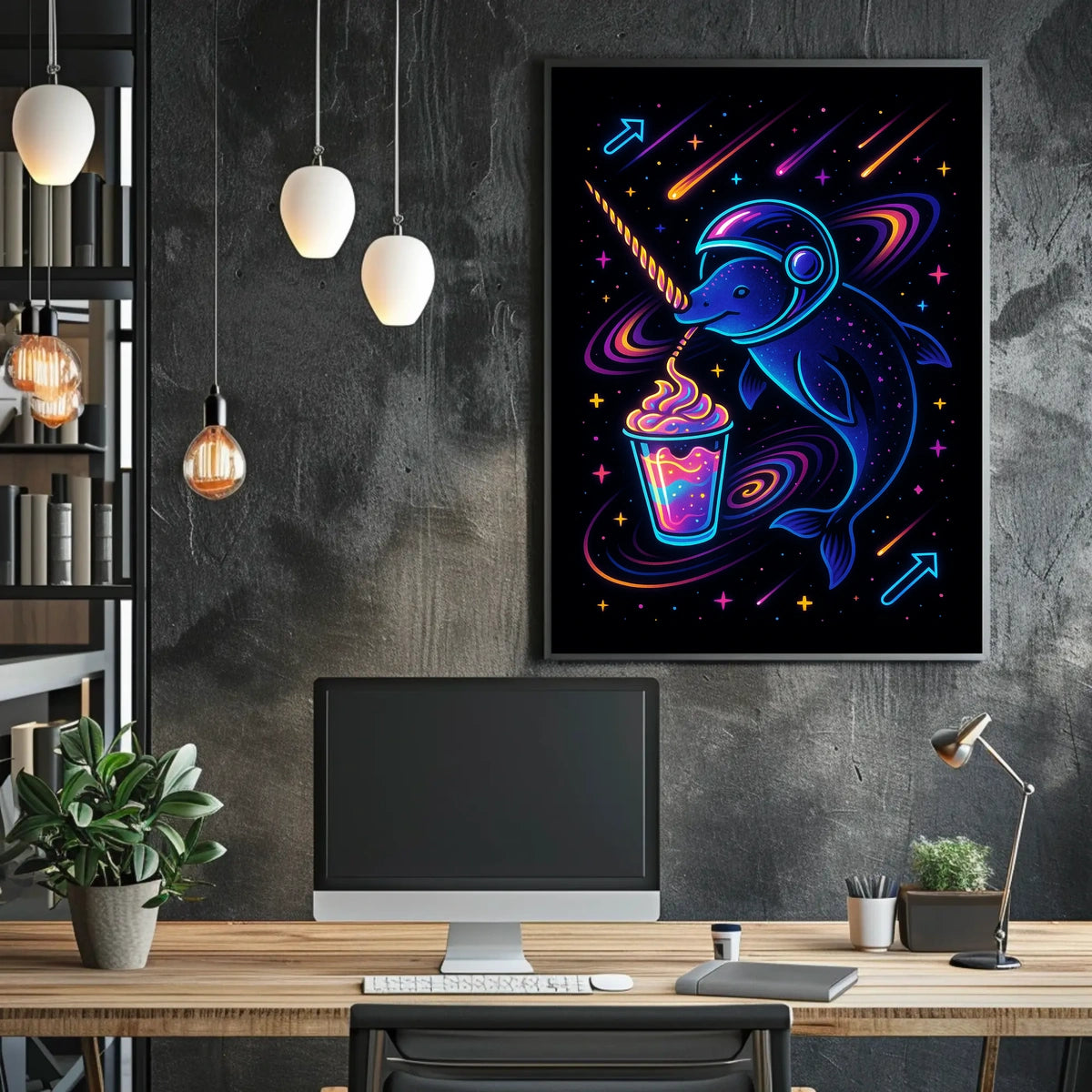 Cosmic Narwhal Adventure Poster