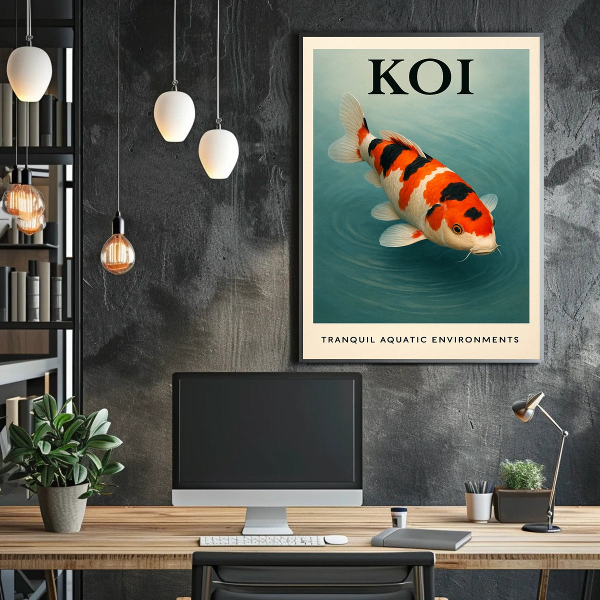 Koi Tranquil Aquatic Environments Poster