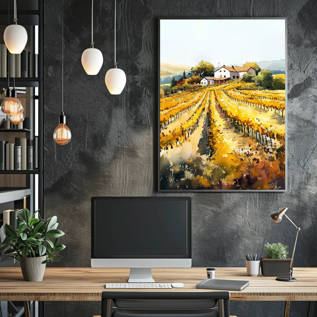 Moldova Rural Vineyard and Countryside View Poster