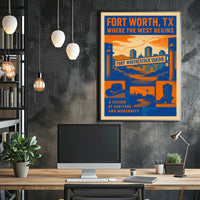 Fort Worth, TX Where the West Begins Poster