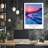 Pamukkale Sunset Travel Poster