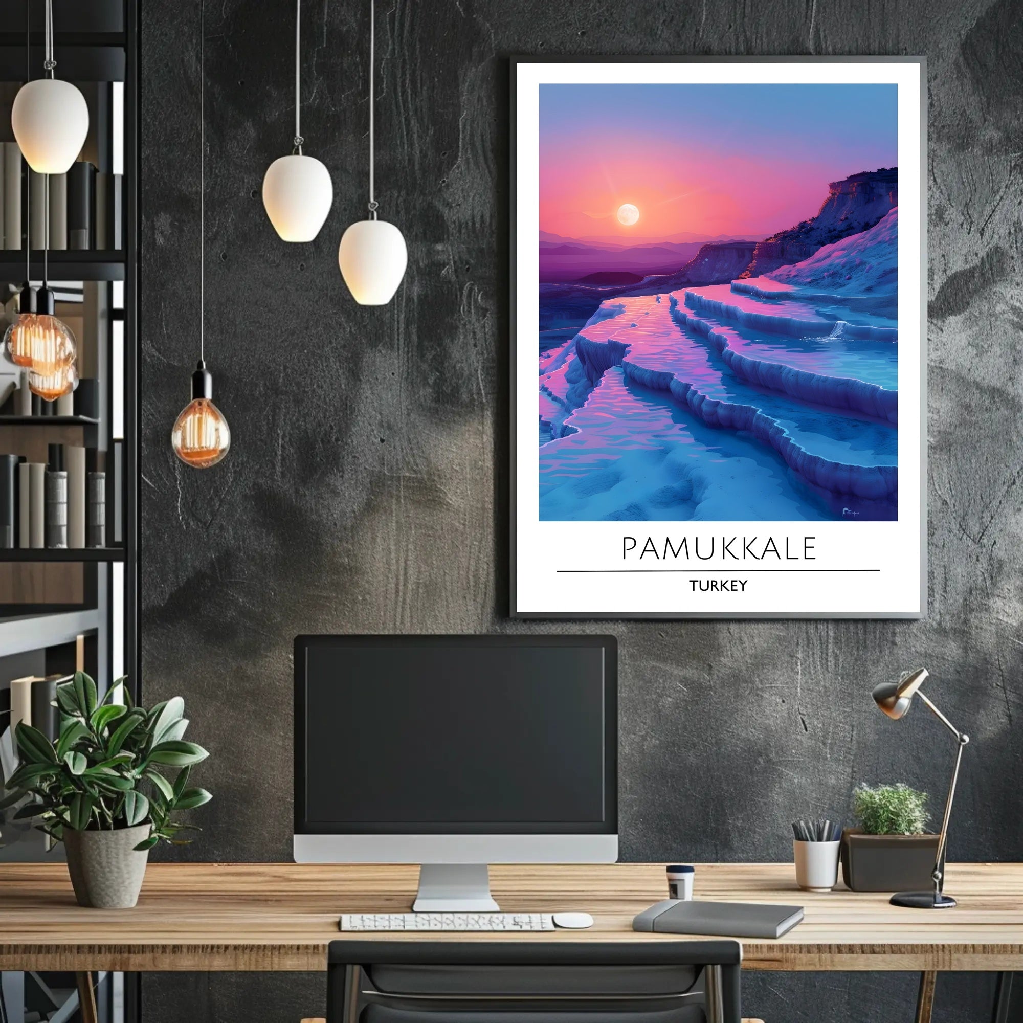 Pamukkale Sunset Travel Poster