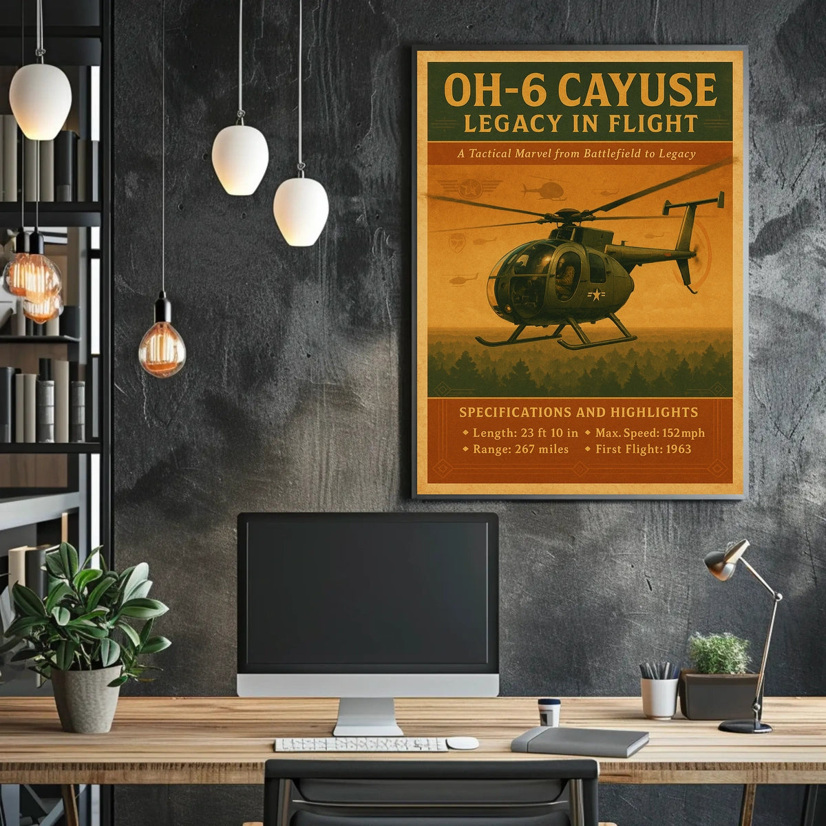 OH-6 Cayuse Legacy in Flight Poster