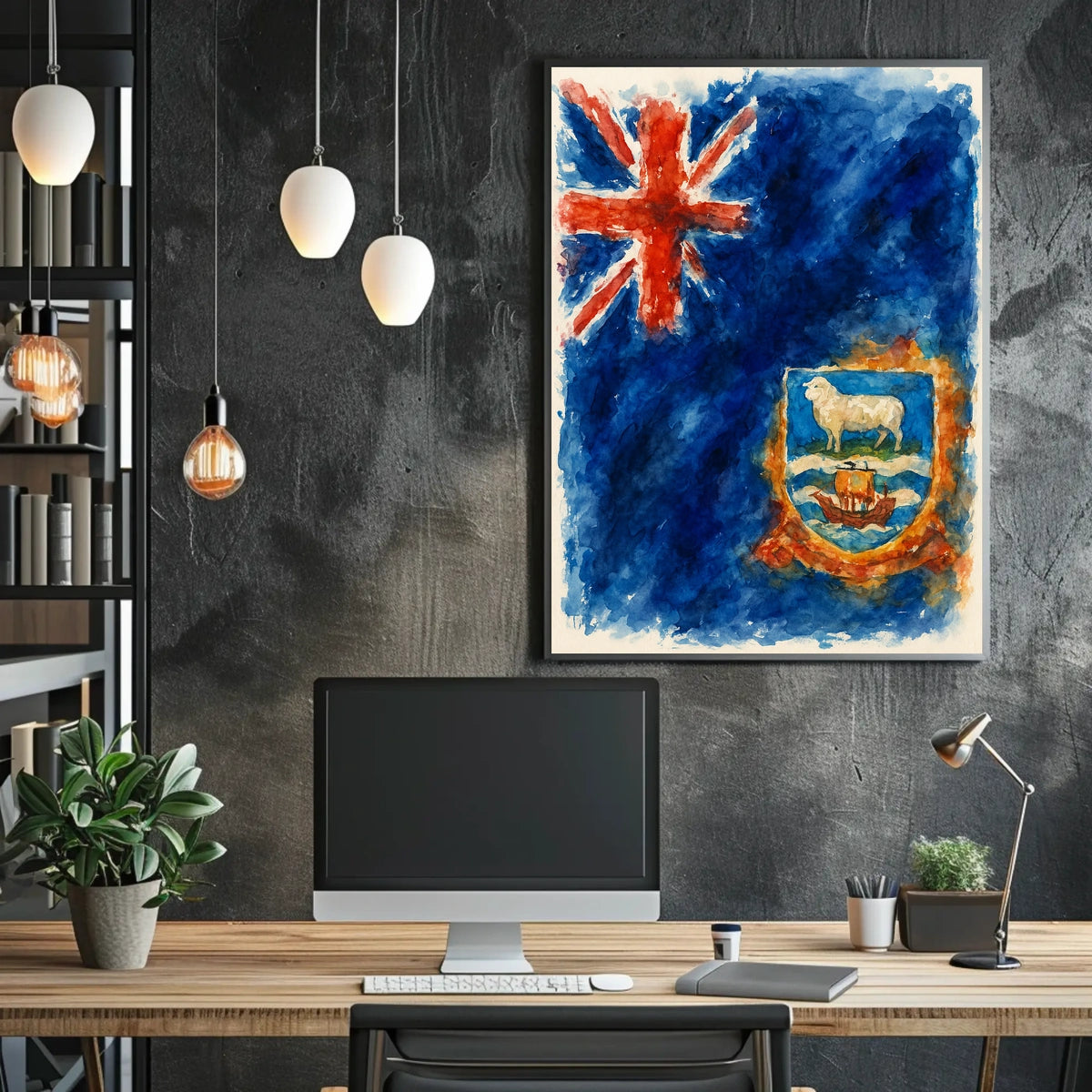 Falkland Islands Flag Art Poster