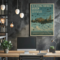 B-17 Flying Fortress in Action WWII Poster