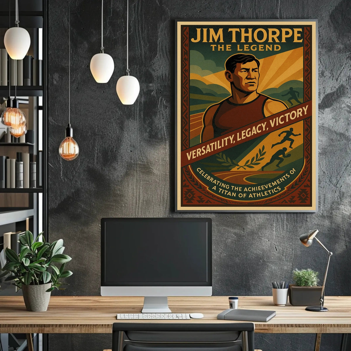 Celebrating a Titan of Athletics Jim Thorpe Poster
