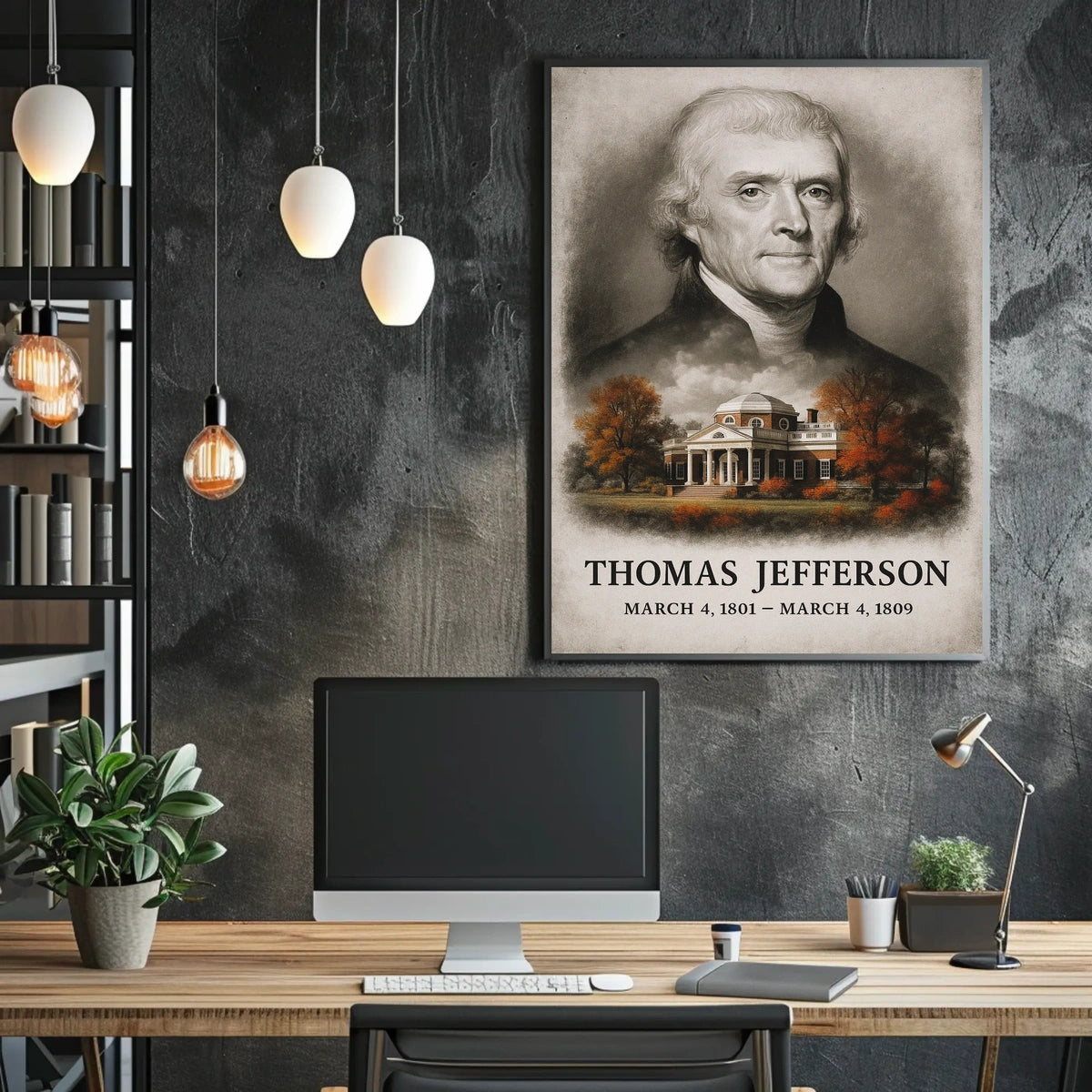 Thomas Jefferson 3rd President of the United States Reflections Poster