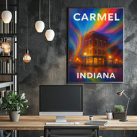 Carmel Indiana Scenic Minimalist Wanderlust Poster