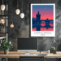 Charles Bridge Twilight Artistry Cultural or Heritage Poster