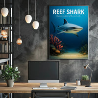 Reef Shark Majestic Predator Poster PosterGoat