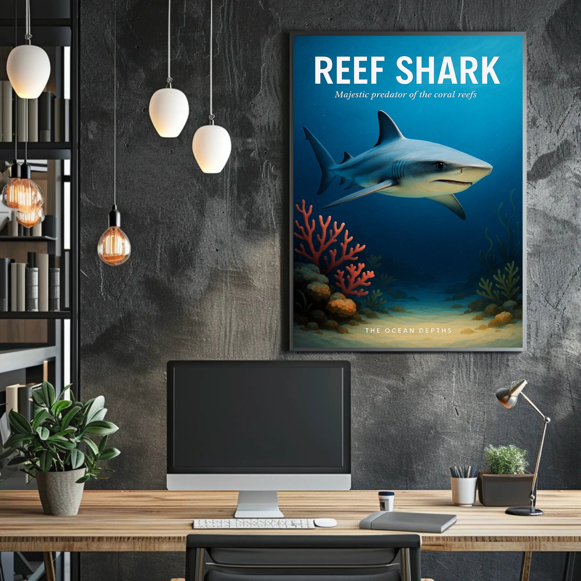 Reef Shark Majestic Predator Poster PosterGoat