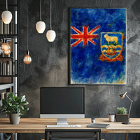 Falkland Islands Flag Watercolor Art Poster