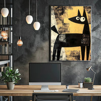 Abstract Canine Poster Modern Minimalist Dog Wall Art