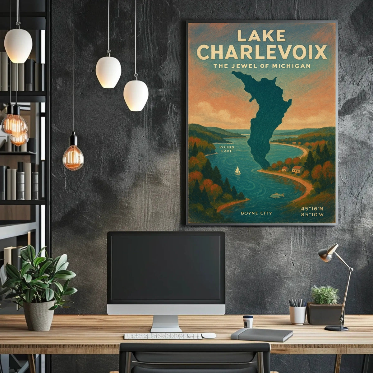 Lake Charlevoix Travel Poster