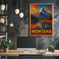 Montana Landscape Wanderlust Decor Poster