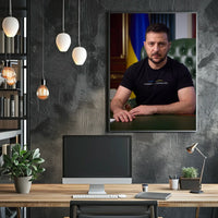 Stand With Ukraine Presidential Portrait – Volodymyr Zelenskyy Poster