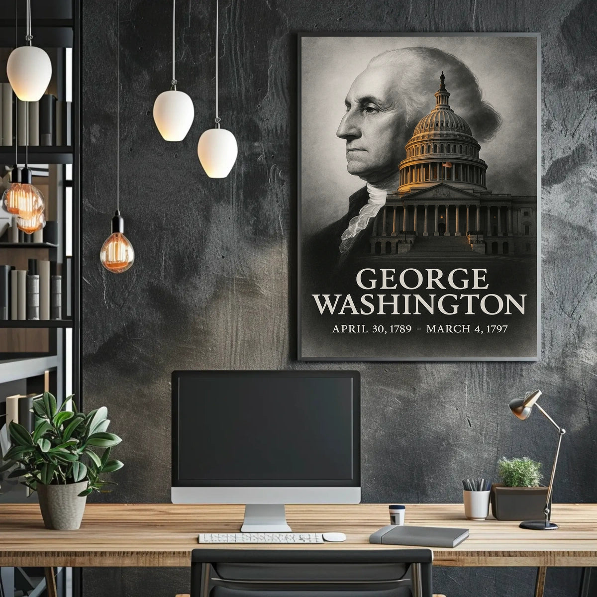 George Washington 1st President of the United States Reflections Poster