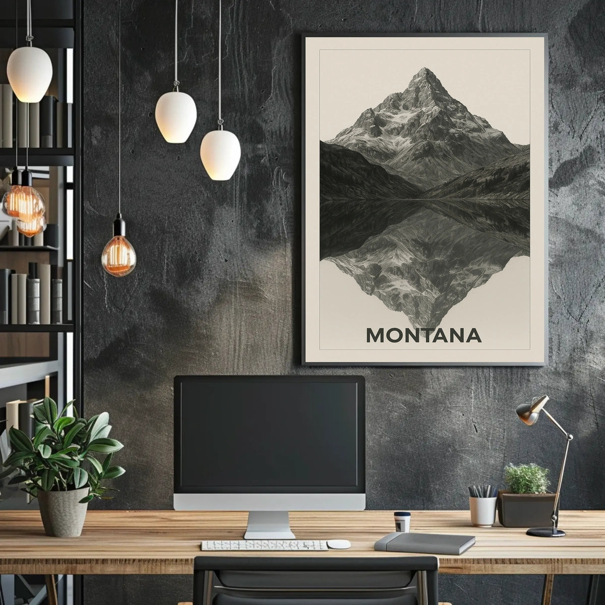 Montana Mountain Reflections Poster