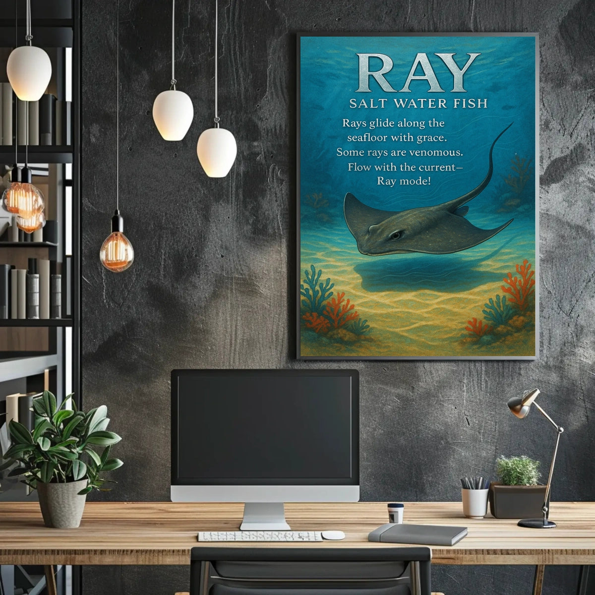 Ray Salt Water Fish Poster