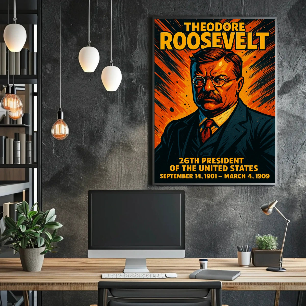 Theodore Roosevelt 26th President Poster Wall Art Decor