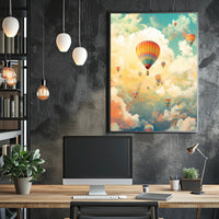 Skyward Journey Travel Poster Art Print Decor for Wanderlust Lovers