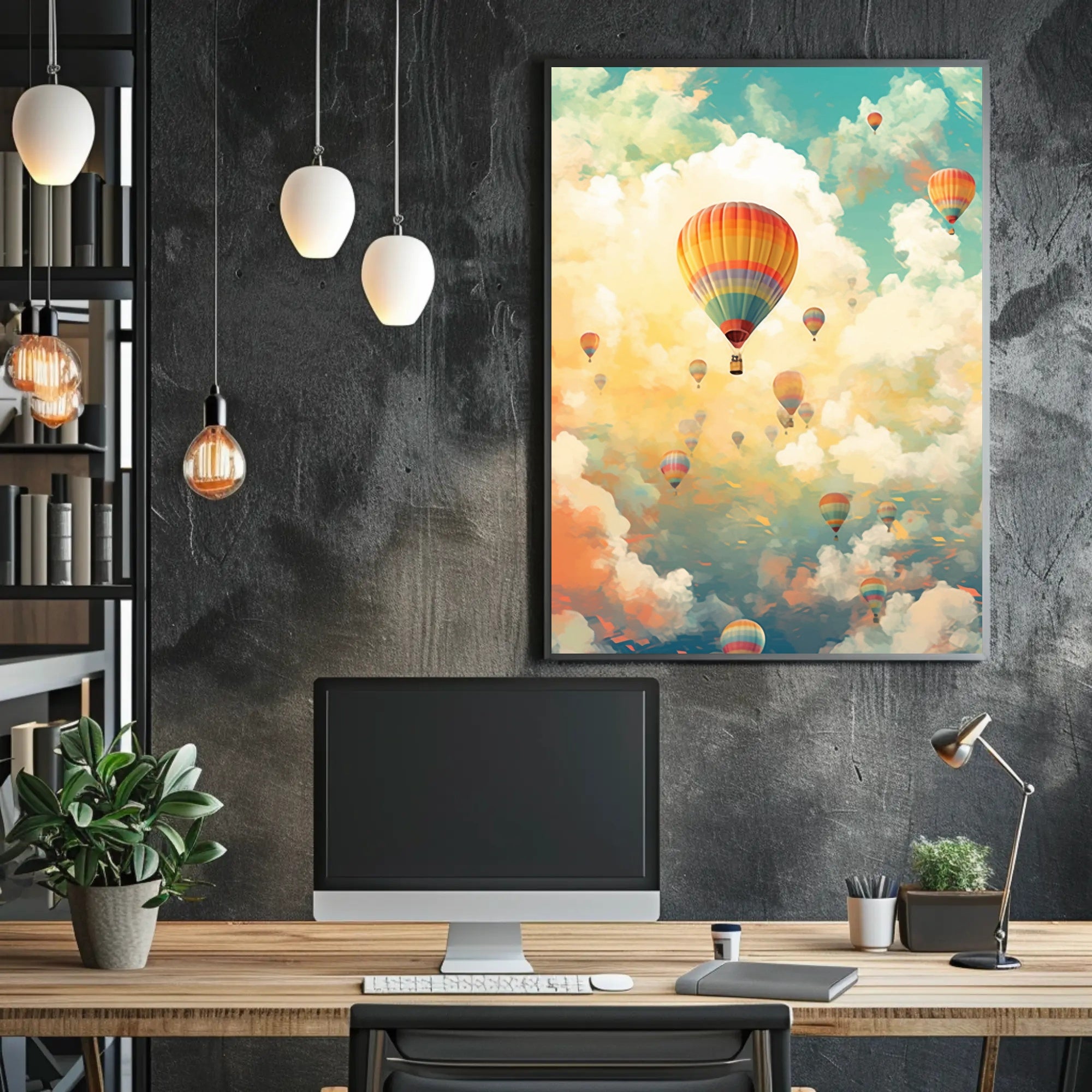 Skyward Journey Travel Poster Art Print Decor for Wanderlust Lovers