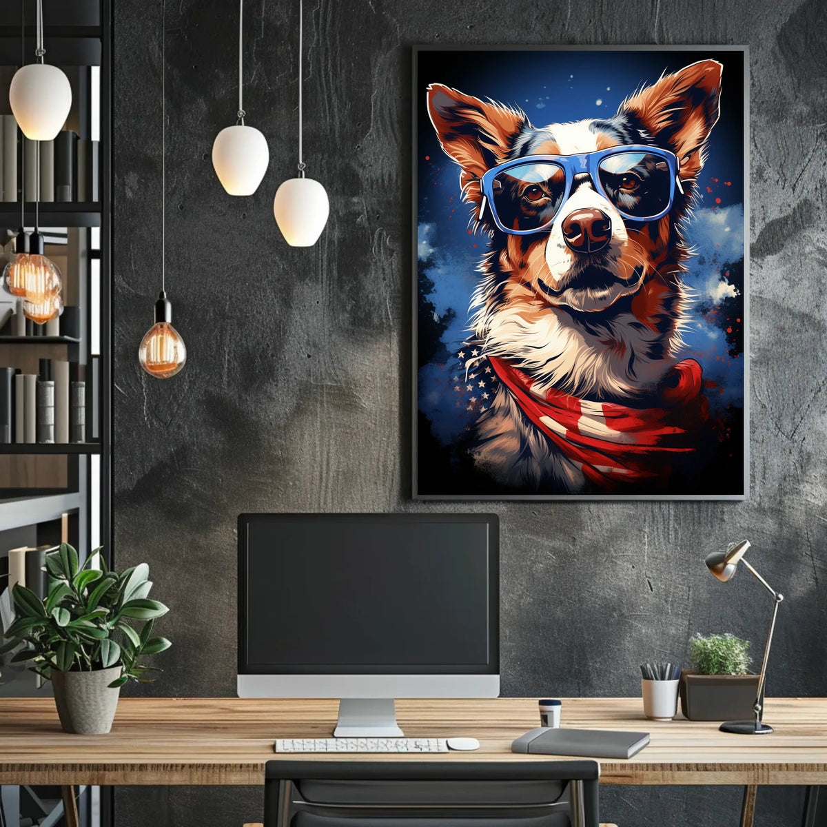 Patriotic Pup Poster