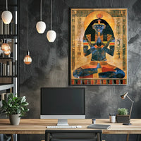 Vintage Cityscape Silhouette Art Poster