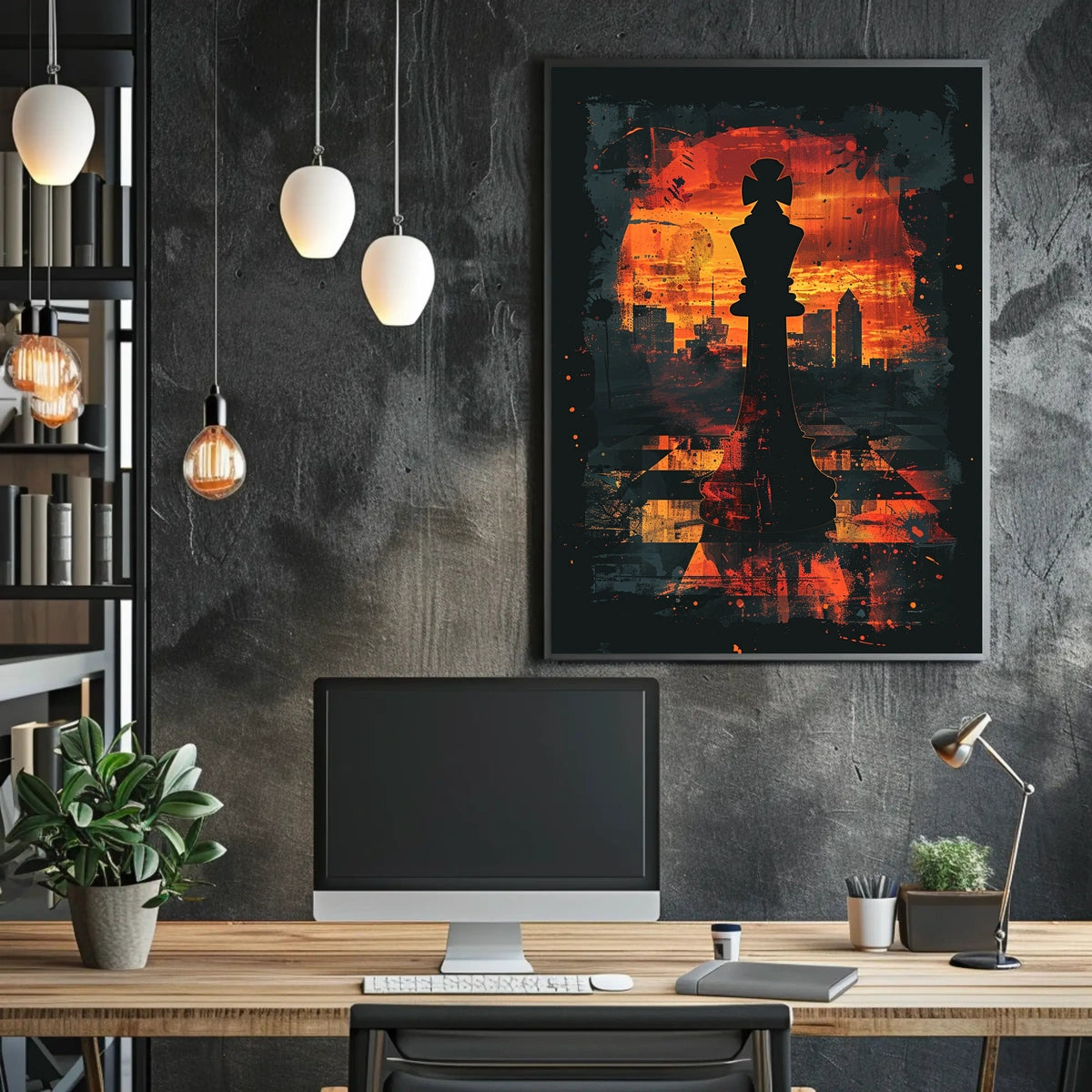 The Chess King At Sunset Poster