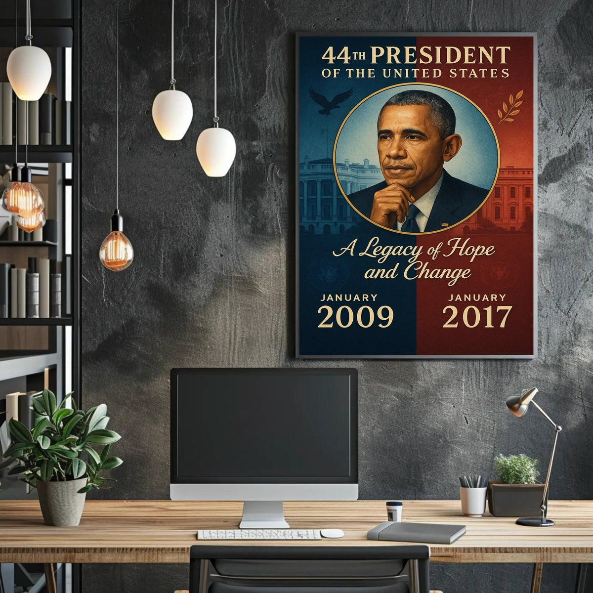Barack Obama Iconic Portrait Poster in Historical or Presidential Poster