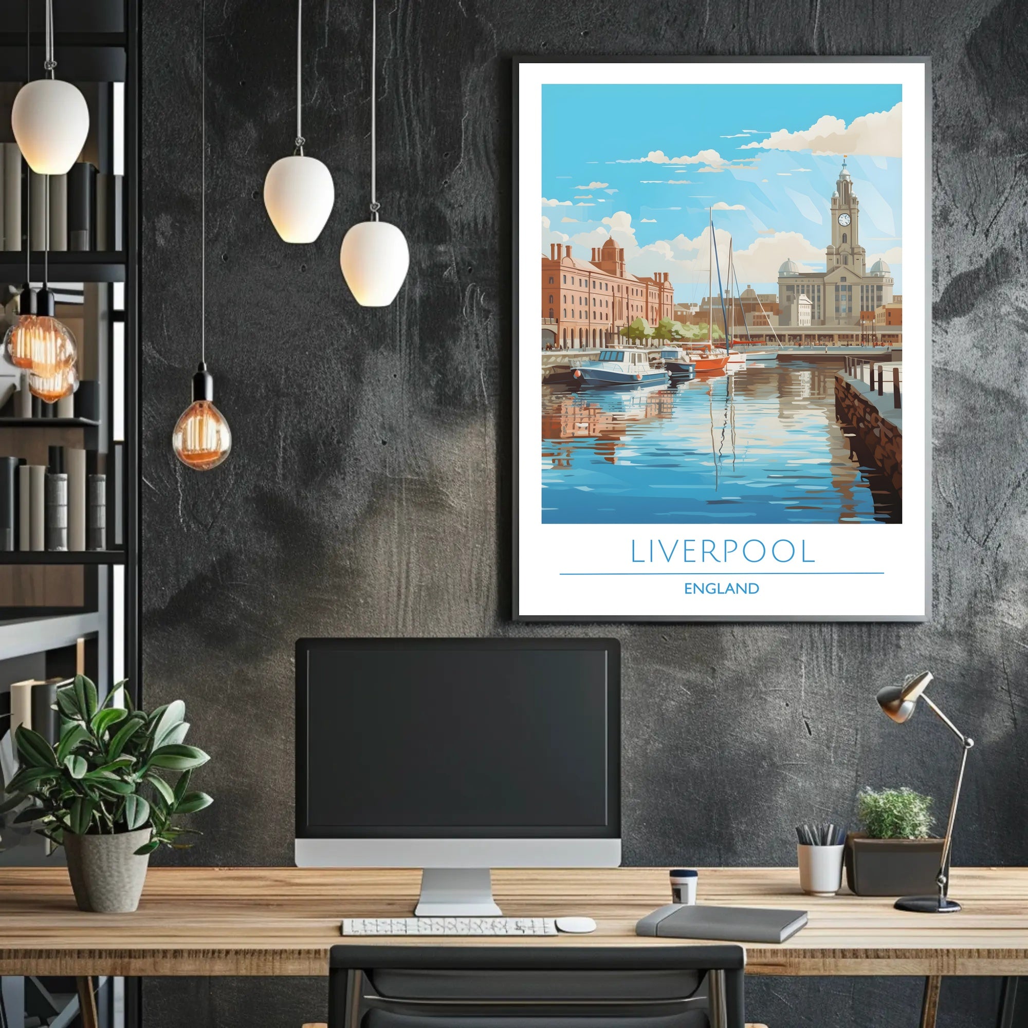 Scenic View of Liverpool Poster