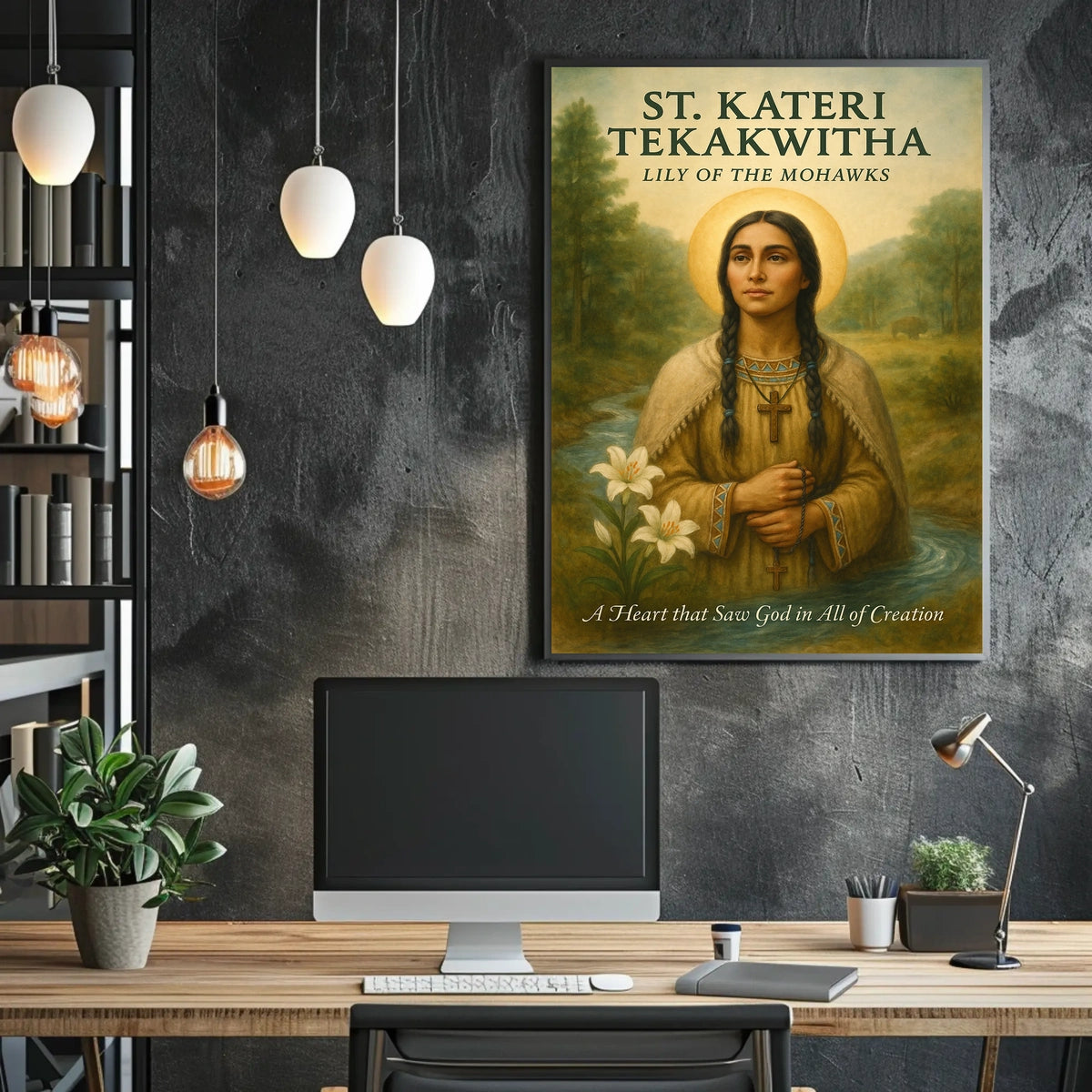 St. Kateri Tekakwitha Lily of the Mohawks Poster